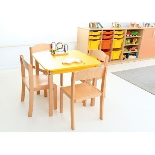 Table carrée colorée - de 40 à 58 cm