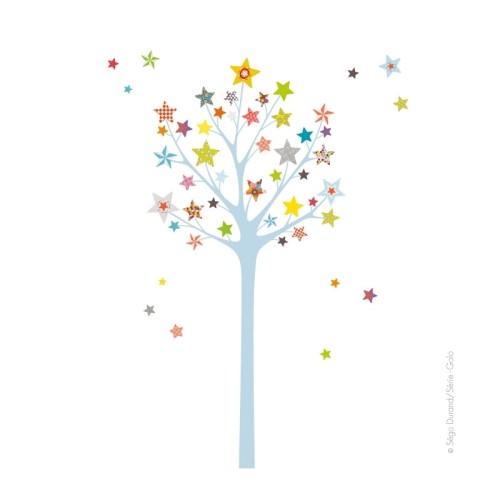 Sticker Arbre à étoiles
