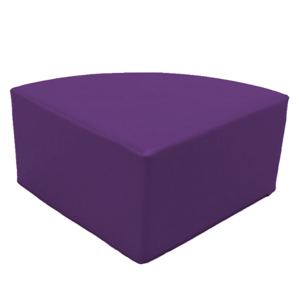 Assise mousse quart de cercle pvc hauteur 25 cm violet