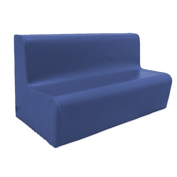 Banquette mousse et pvc maternelle bleuet