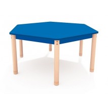 Table hexagonale colorée - de 40 à 58 cm