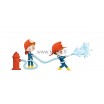Sticker Pompier - Les pompiers arroseurs