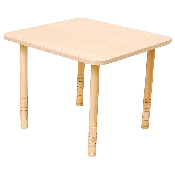 Table carrée bois réglable