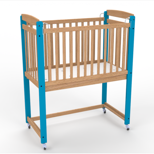 Lit haut crèche sur roulettes