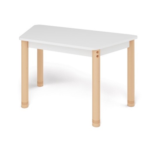Table trapèze maternelle blanche