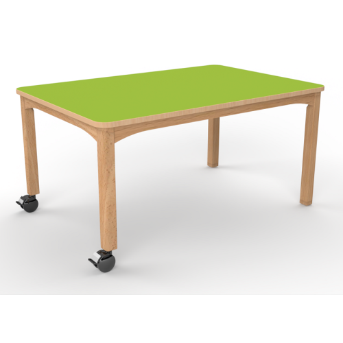 Table rectangulaire avec roulettes - 120 x 60 cm