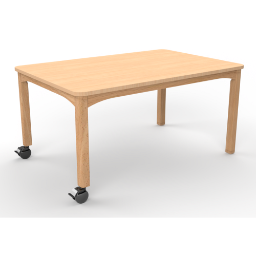 Table rectangulaire avec roulettes - 120 x 60 cm