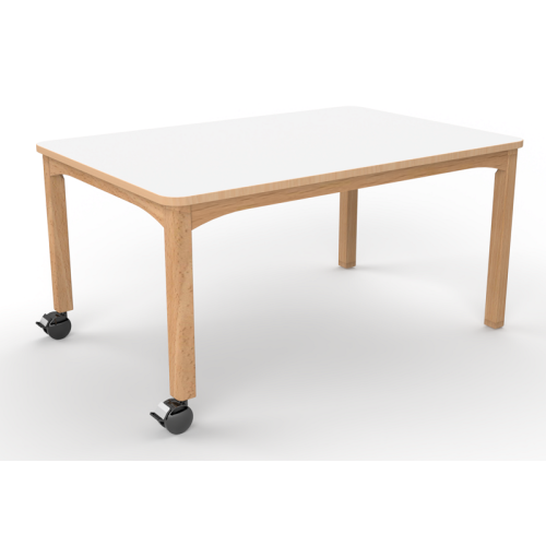 Table rectangulaire avec roulettes - 120 x 60 cm