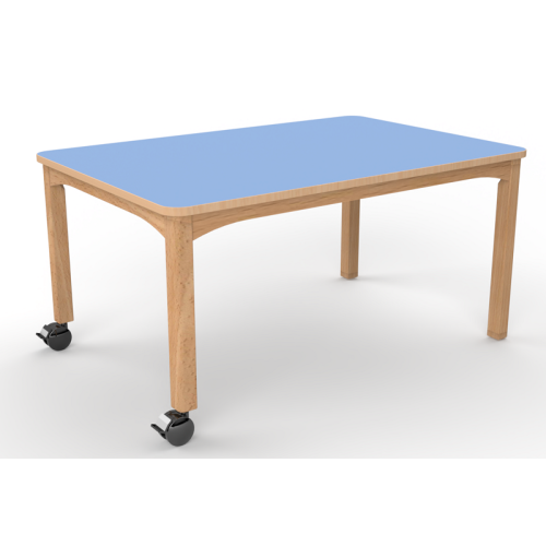 Table rectangulaire avec roulettes - 120 x 60 cm