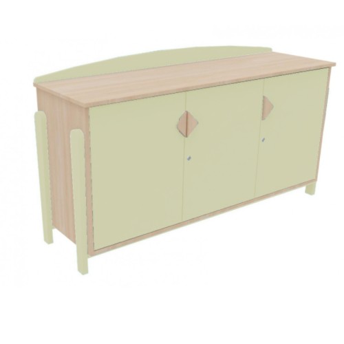 Armoire basse et large salle de classe avec clés