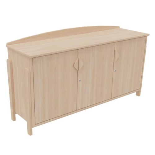 Armoire basse et large crèche avec clés