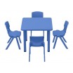 Table d’activité carrée et chaises