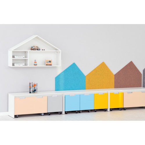 Commode scolaire colorée