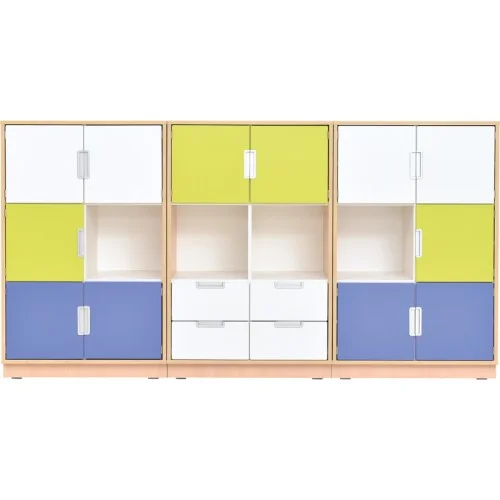 Ensemble meubles collectivité colorés