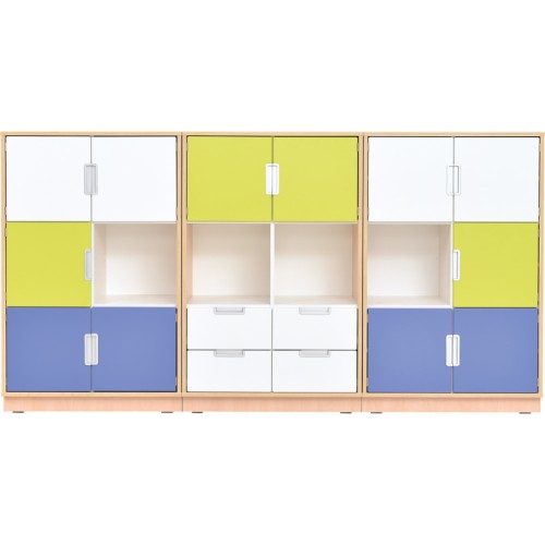 Ensemble meubles collectivité colorés