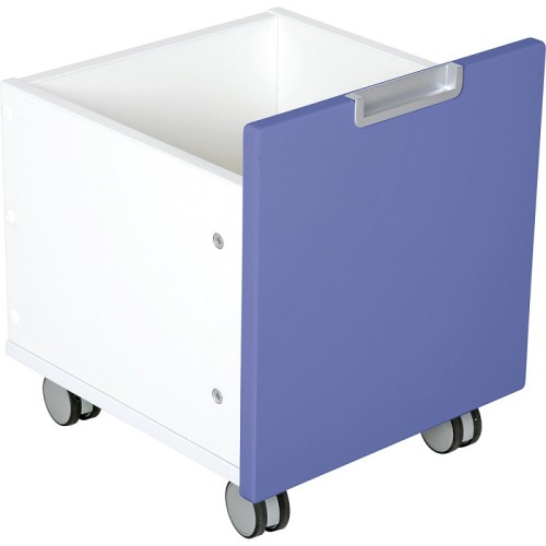 Petit bac sur roulettes QUADRO bleu