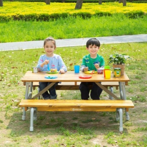 Table enfant d'extérieur pliable 120 cm