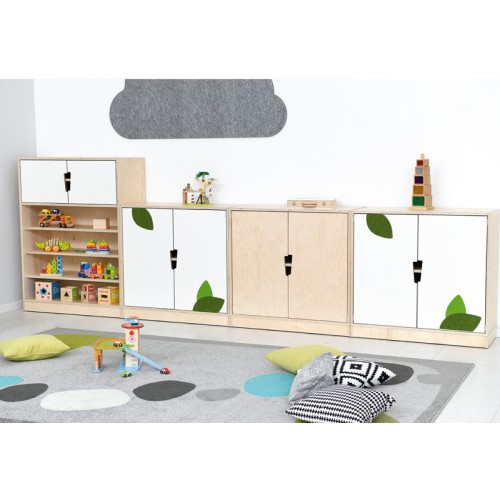 Meuble 1 étagère et portes décorées