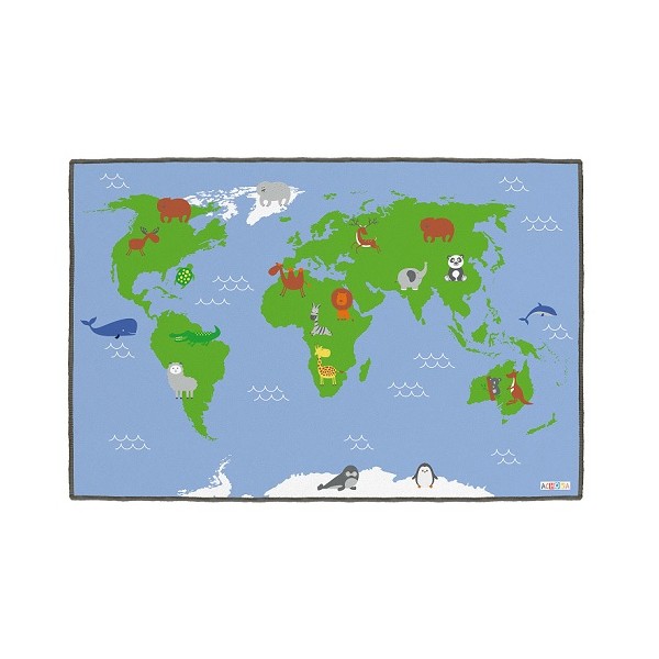 Tapis carte du monde