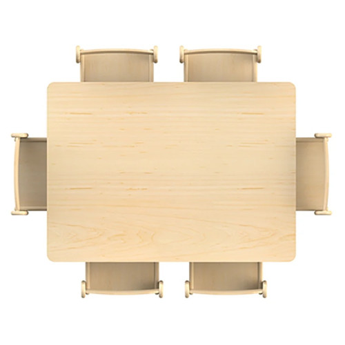 Table rectangle avec pied ajustable crèche / maternelle