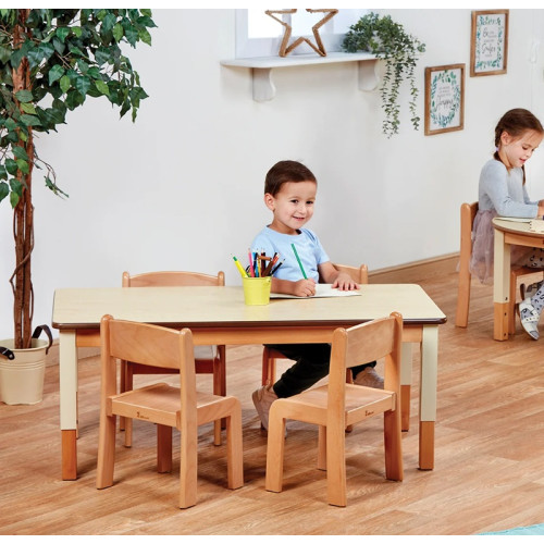 Table rectangle avec pied ajustable crèche / maternelle
