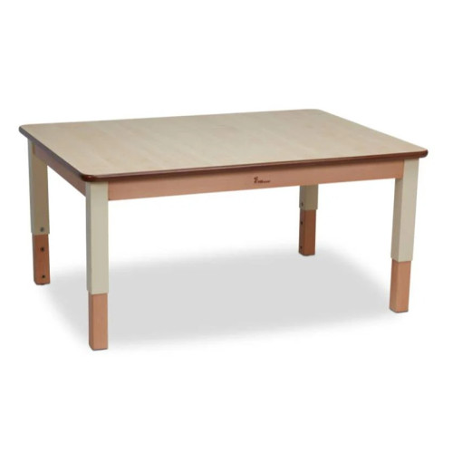 Table rectangle avec pied ajustable crèche / maternelle
