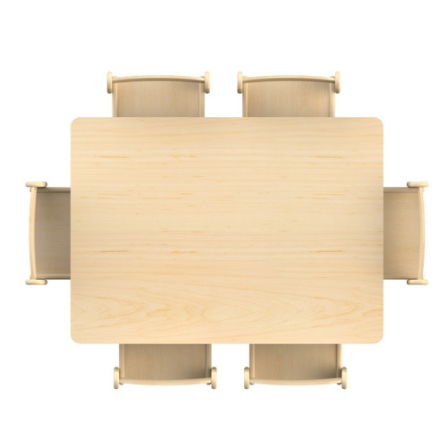Table rectangle mélaminé maternelle