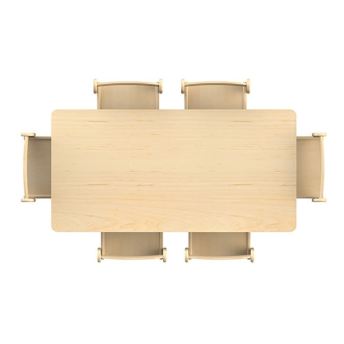 Table rectangle mélaminé maternelle