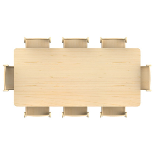 Grande table hauteur ajustable pour 8 enfants