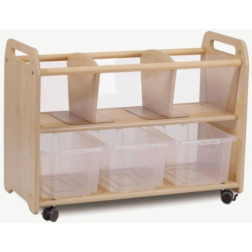 Grand rangement mobile transparent