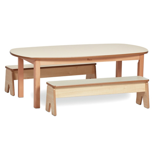 Table et bancs espace enfant Montessori