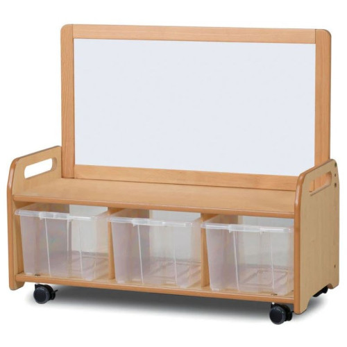 Chariot de rangement avec tableau blanc ou miroir