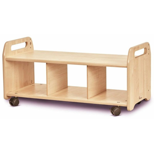 Meuble bas sur roulettes avec bacs rangement