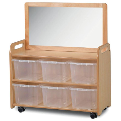 Chariot de rangement avec miroir sécurisé