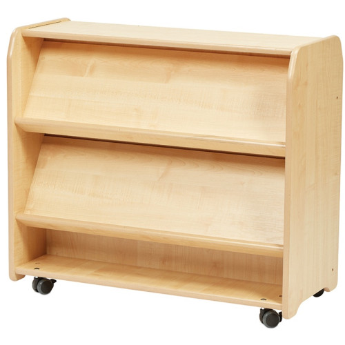 Bibliothèque mobile 2 faces : présentoire et rangement