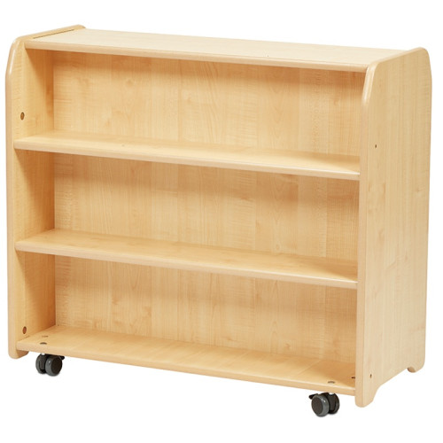 Bibliothèque mobile 2 faces : présentoire et rangement