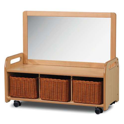 Chariot de rangement avec tableau blanc ou miroir