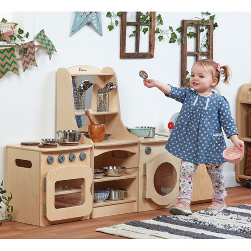 Ensemble cuisine en bois crèche