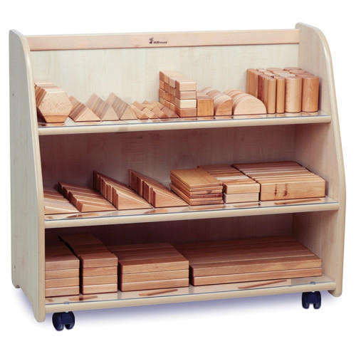 Chariot avec jeux en bois Montessori