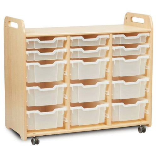 Desserte 3 colonnes avec bacs de rangement