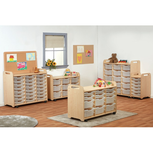 Triple colonne mobile avec bacs à jouets