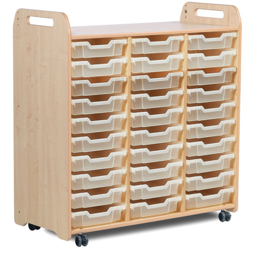 Grande desserte avec bacs de rangement transparents