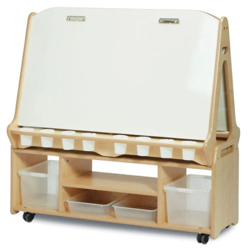 Chevalet mobile 4 enfants avec rangement