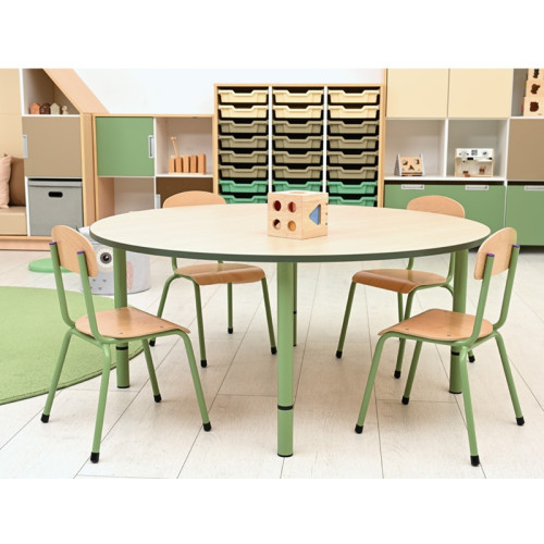 Table enfant ronde réglable - de 40 à 58 cm