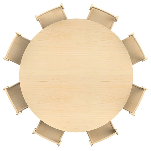 Grande table ronde Millhouse et 8 chaises T0 ou T1