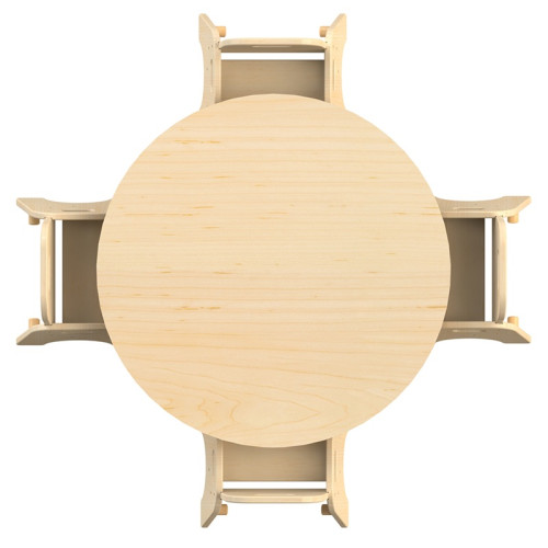 Table ronde et fauteuils pour crèche