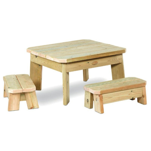 Table et assises jardin d'enfants