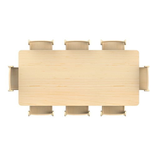 Grande table rectangle Millhouse et 8 chaises T1 à T3