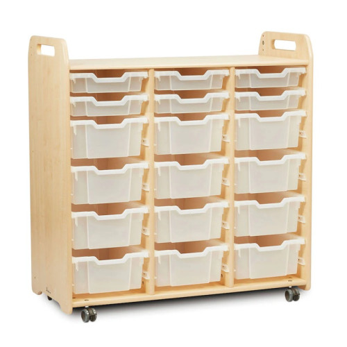 Grande desserte avec bacs de rangement transparents