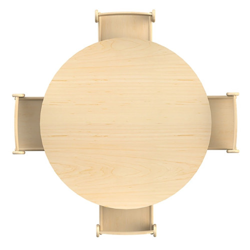 Table enfant ronde reglable en hauteur - T00 à T2
